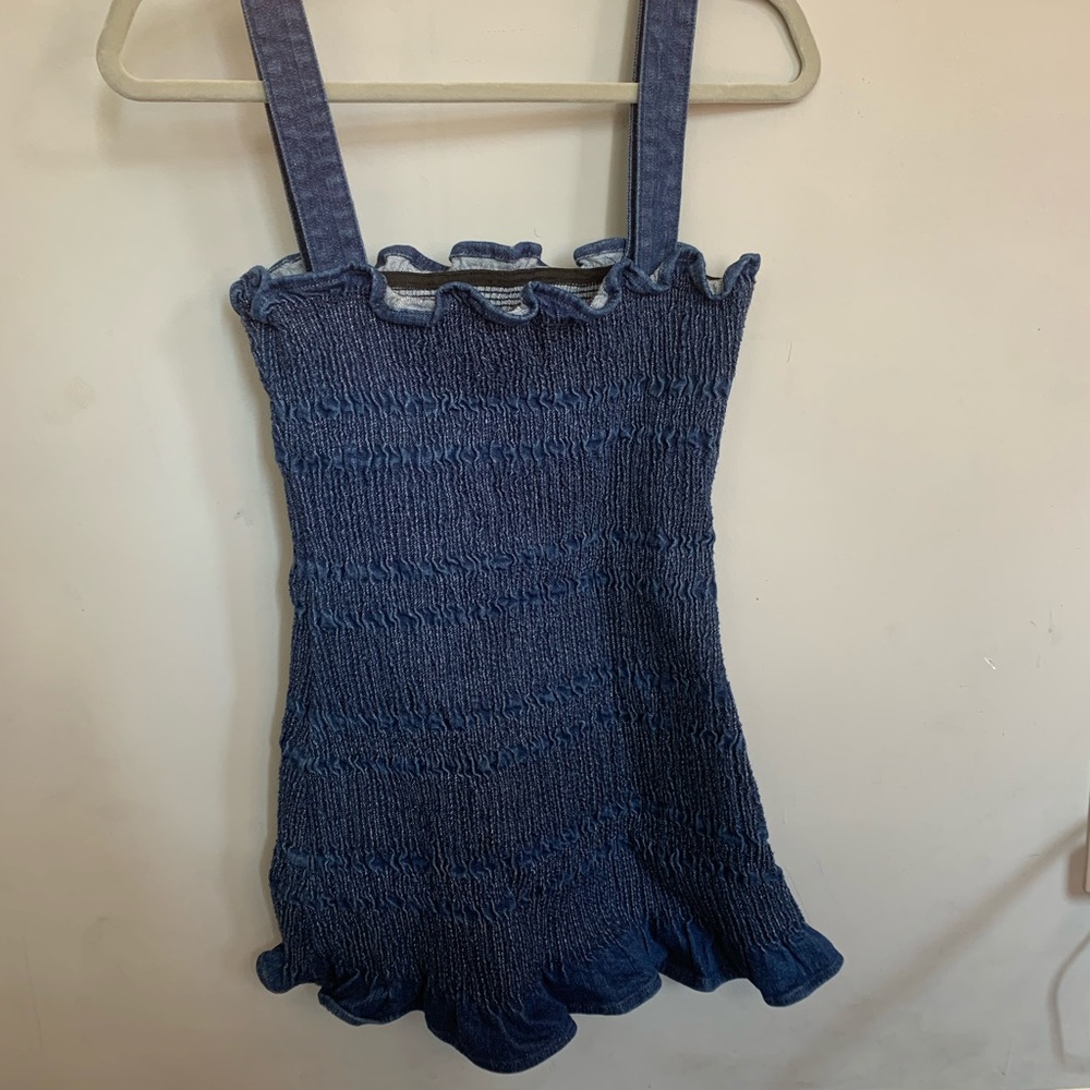 Urban outfitters denim ruched mini dress. Sophia scrunch dress - Picture 5 of 6
